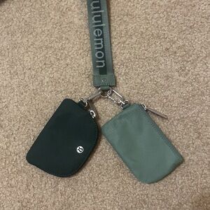 Lululemon Dual Mini Pouches - Black and Green
